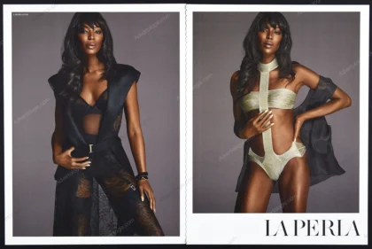 La Perla Lingerie 2015 Print Ad - Naomi Campbell