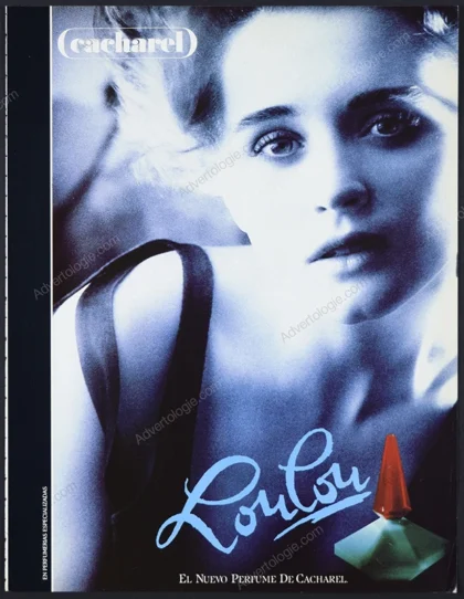 LouLou de Cacharel Perfume 1990 Print Ad - Emma Campbell, Sarah Moon