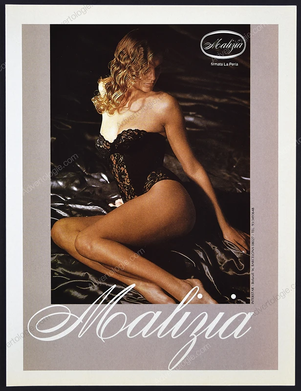 Malizia by La Perla Lingerie 1990 Print Ad