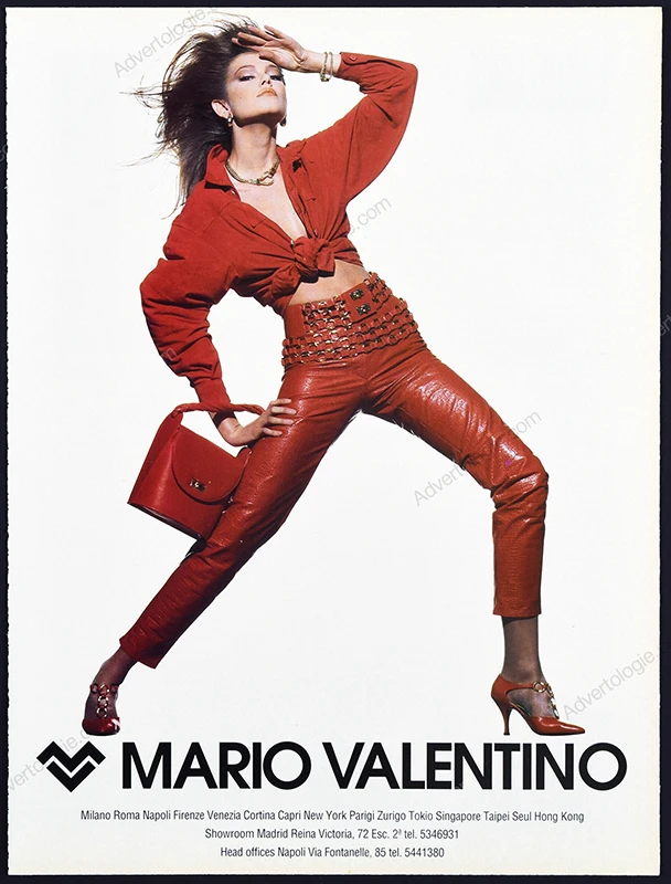 Mario Valentino 1992 Print Ad - Ingrid Seynhaeve