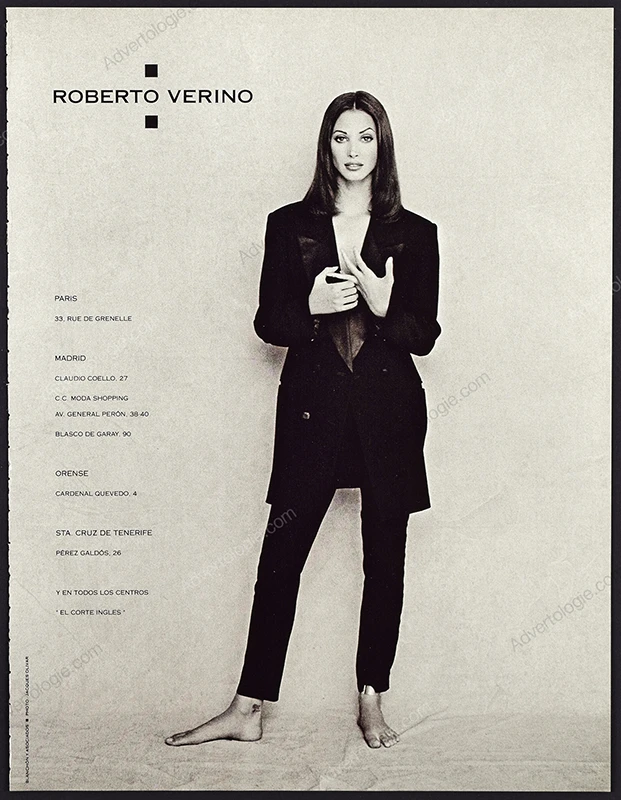 Roberto Verino 1993 2-Page Print Ad - Christy Turlington, Dominique Issermann