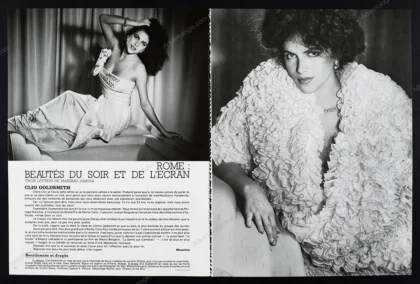 "Rome: Beautés du soir et de l'écran"- 1980 4-Page Editorial - Clio Goldsmith