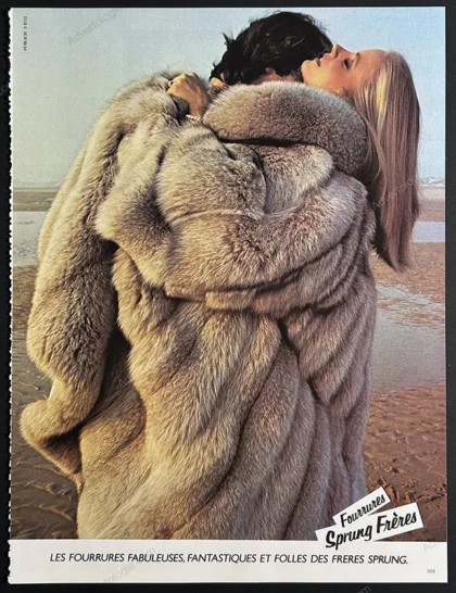 Sprung Frères Fourrures 1980 Print Ad