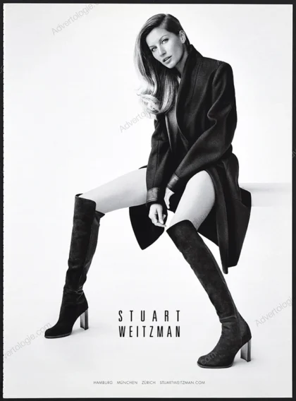 Stuart Weitzman Shoes 2014 Print Ad - Gisele Bundchen, Mario Testino