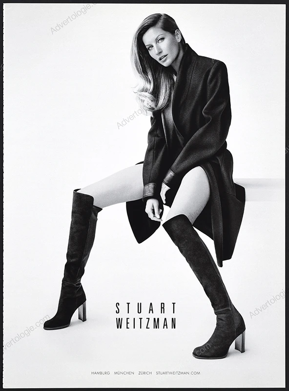 Stuart Weitzman Shoes 2014 Print Ad - Gisele Bundchen, Mario Testino
