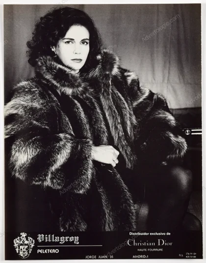 Villagroy Furs 1987 Print Ad - Christian Dior
