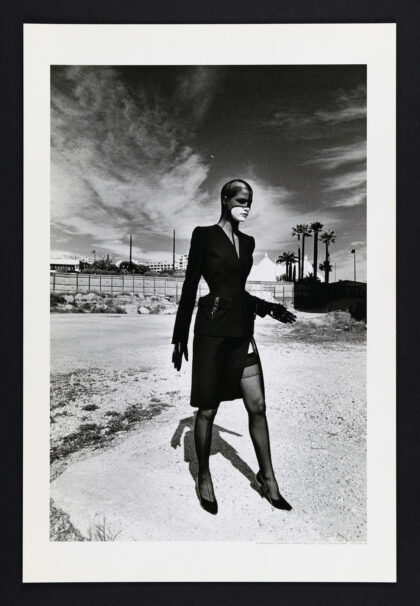 Helmut Newton photographic plate for Thierry Mugler FW 1998–99 press portfolio, original fashion press print, Monaco