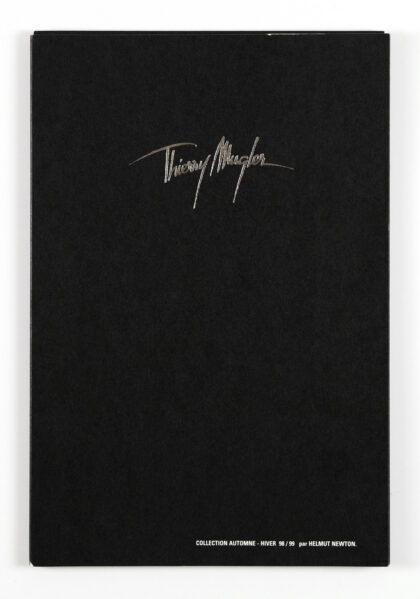 Thierry Mugler FW 1998–99 press portfolio folder by Helmut Newton, original fashion press material, Monaco