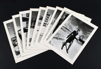Complete set of 9 Helmut Newton photographic plates for Thierry Mugler FW 1998–99 press portfolio, original fashion press prints, Monaco