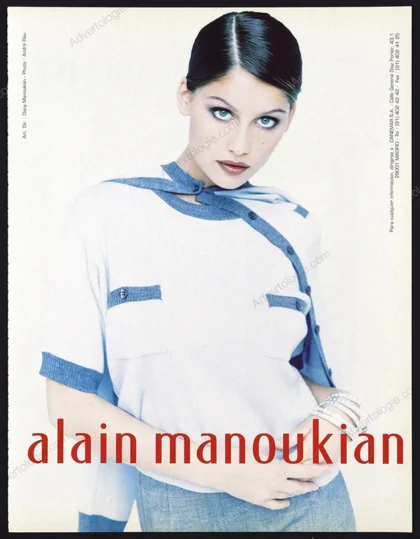 Alain Manoukian 1995 Print Ad - Laetitia Casta