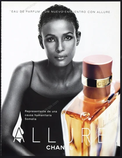Allure Chanel Perfume 2000 Print Ad - Waris Dirie