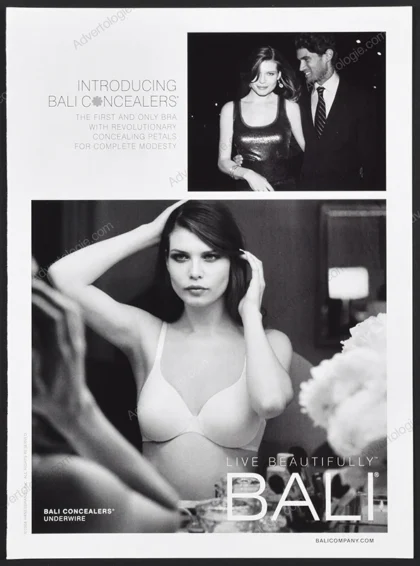 Bali Concealers Lingerie 2008 Print Ad - Louise Peterson