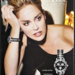 Dior Christal Watch 2008 Print Ad - Sharon Stone