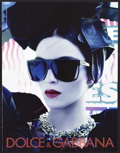 Dolce & Gabbana Eyewear 2009 Print Ad - Mariacarla Boscono