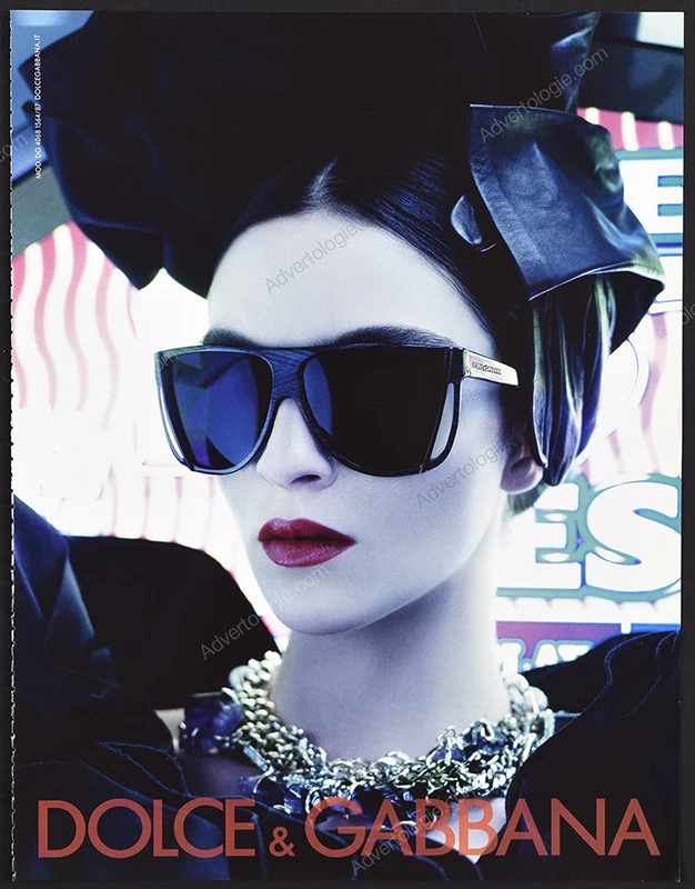 Dolce & Gabbana Eyewear 2009 Print Ad - Mariacarla Boscono
