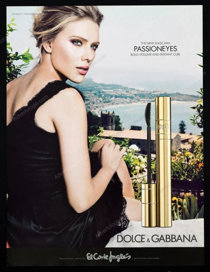 Dolce & Gabbana Passion Eyes Rimmel 2013 Print Ad - Scarlett Johansson