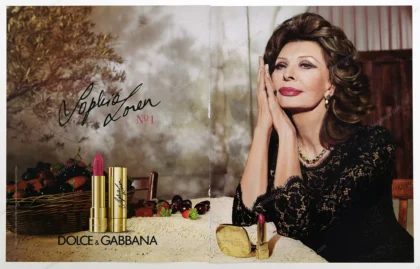 Dolce & Gabbana Sophia Loren No.1 Lipstick 2016 Print Ad