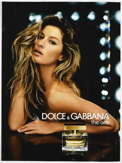 Dolce & Gabbana Rose The One Perfume 2011 Print Ad - Gisele Bundchen