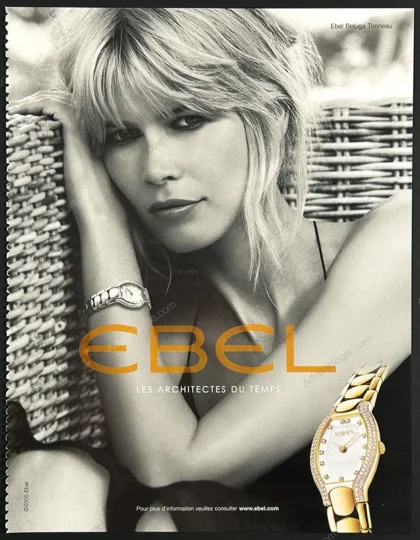 Ebel Watches 2005 Print Ad - Claudia Schiffer