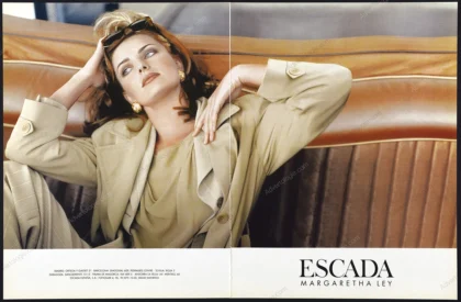 Escada Margaretha Ley 1996 Print Ad - Paulina Porizkova