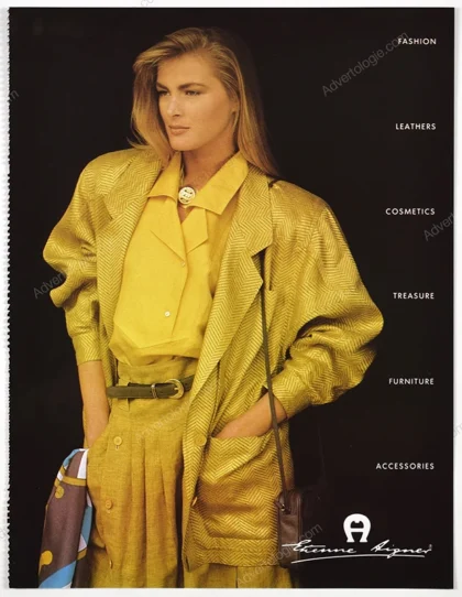 Etienne Aigner 1986 Print Ad - Joyce Borst