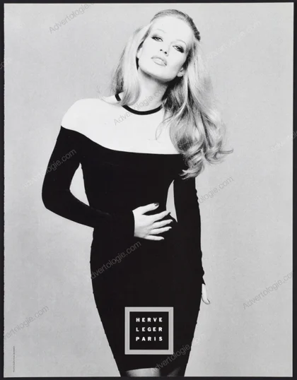 Herve Leger Paris 1994 Print Ad - Karen Mulder, Ellen von Unwerth