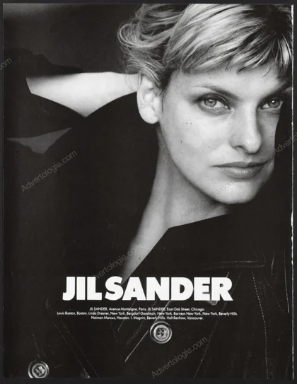 Jil Sander 1994 Print Ad - Linda Evangelista, Peter Lindbergh