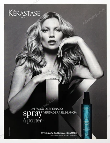 Kérastase Hair Care 2013 Print Ad - Kate Moss
