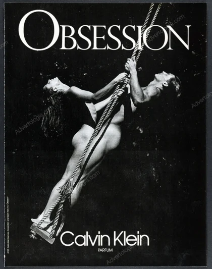 Obsession Calvin Klein Perfume 1992 Print Ad - Kate Moss