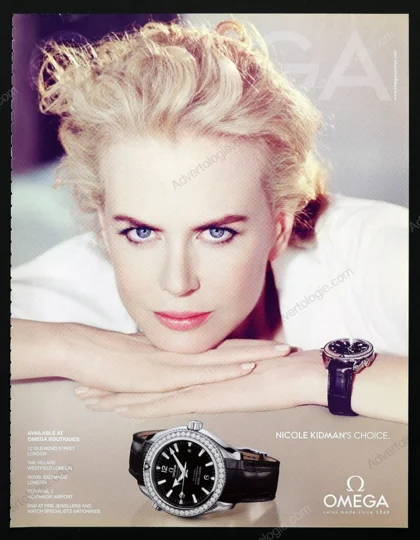 Omega Watches 2008 Print Ad - Nicole Kidman