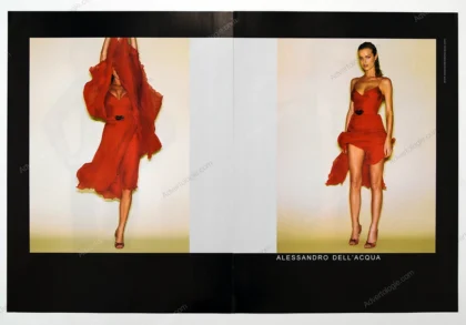 Alessandro Dell'Acqua 2006 4-Page Print Ad - Eva Herzigova