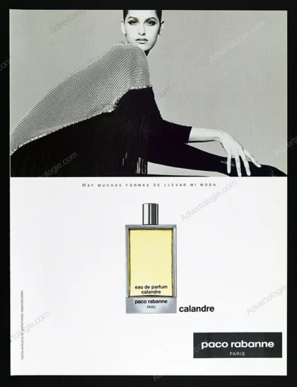 Calandre Paco Rabanne Perfume 1992 Print Ad