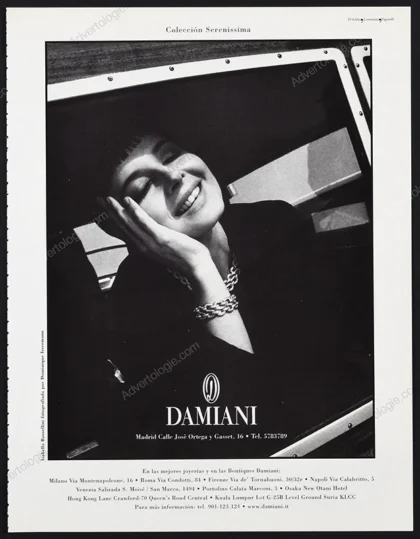 Damiani Serenissima Jewelry 1998 Print Ad - Isabella Rossellini, Dominique Issermann
