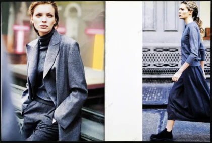 DKNY 1998 8-Page Magazine Insert Ad - Esther Cañadas, Mark Vanderloo