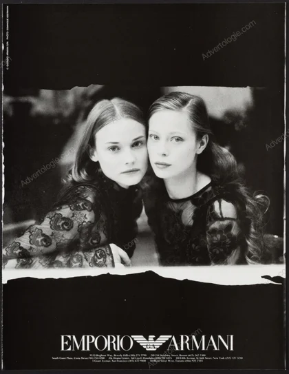 Emporio Armani 1994 Print Ad - Diane Kruger, Nina Brosh