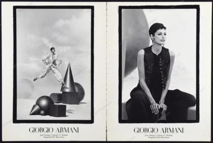 Giorgio Armani 1993 Print Ad - Fabienne Terwinghe, Peter Lindbergh