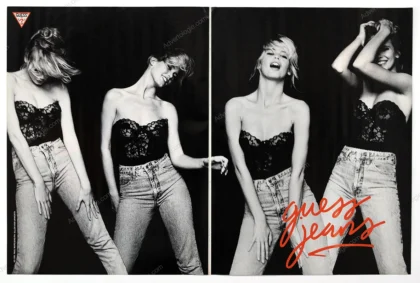 Guess 1990 Print Ad - Claudia Schiffer, Ellen von Unwerth
