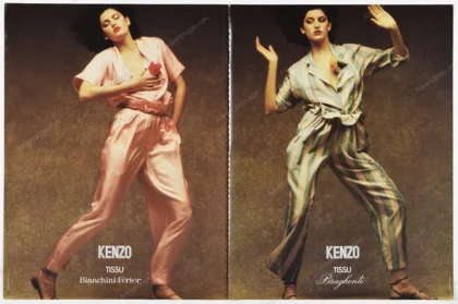 Kenzo 1979 4-Page Advertorial - Janice Dickinson, Peter Lindbergh