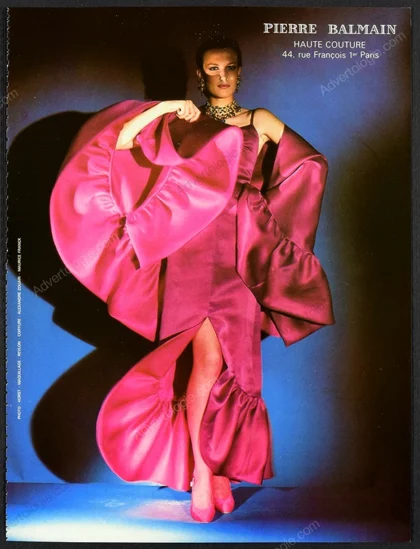 Pierre Balmain 1980 Print Ad - Horst