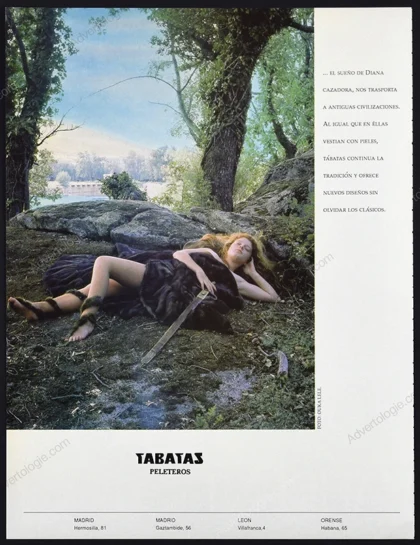 Tabatas Furs 1989 Print Ad - Ouka Lele