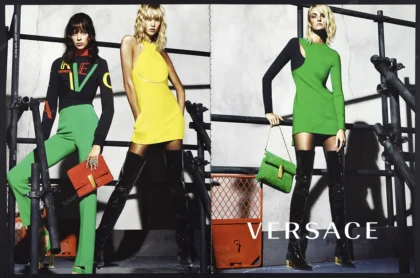 Versace 2015 Print Ad - Karlie Kloos, Caroline Trentini