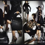 Yves Saint Laurent Rive Gauche 2002 Print Ad - Carmen Kass, Karolina Kurkova