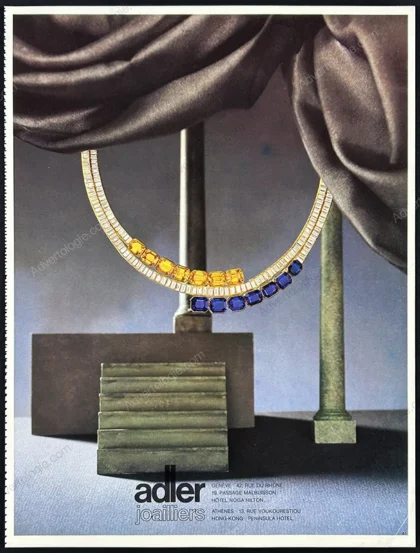 Adler Jewelry 1984 Print Ad
