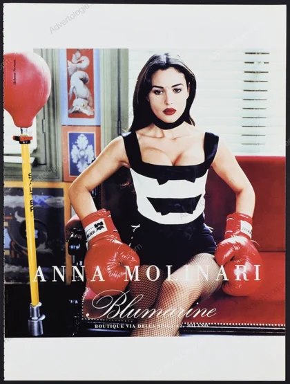 Anna Molinari 1993 Print Ad - Monica Bellucci, Helmut Newton