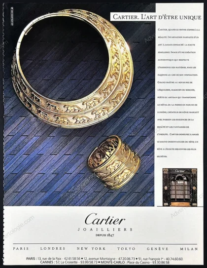 Cartier Jewelry 1989 Print Ad