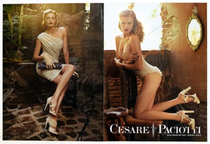 Cesare Paciotti Shoes 2011 4-Page Print Ad - Anna Jagodzinska