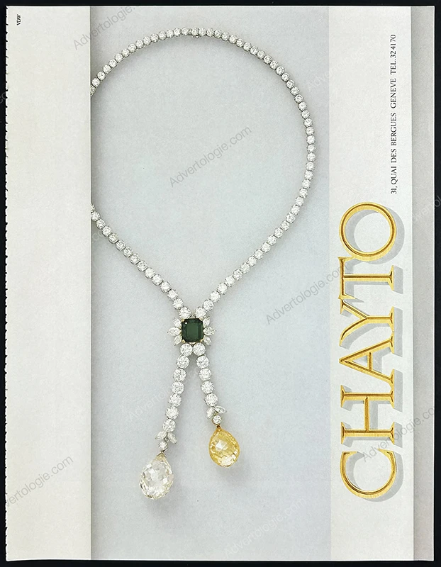 Chayto Jewelry 1987 Print Ad