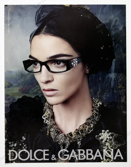 Dolce & Gabbana Eyewear 2009 Print Ad - Mariacarla Boscono