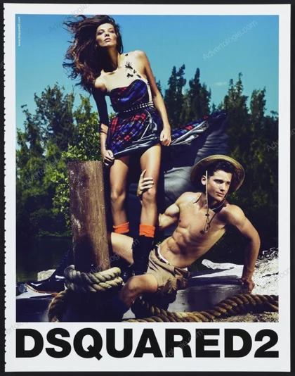 Dsquared2 2010 Print Ad - Daria Werbowy, Mert & Marcus