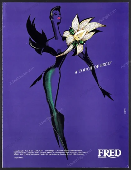 Fred Jewelry 1989 Print Ad - "A Touch Of Fred"